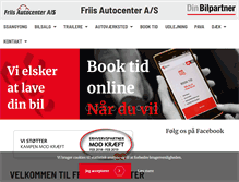 Tablet Screenshot of friisautocenter.dk
